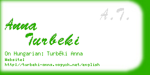 anna turbeki business card